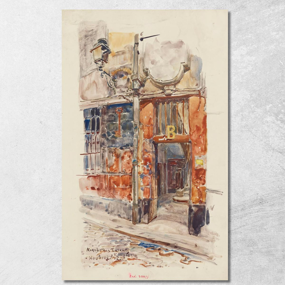 Ingresso Scala B Del Marché Des Enfants-Rouges Nel 1907 3° Arrondissement Frédéric Houbron fhb8 quadro stampato su tela