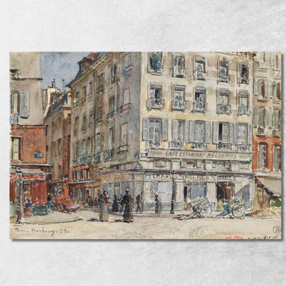 Intersezione Di Due Strade A Parigi Nel 1899 Frédéric Houbron fhb9 quadro stampato su tela