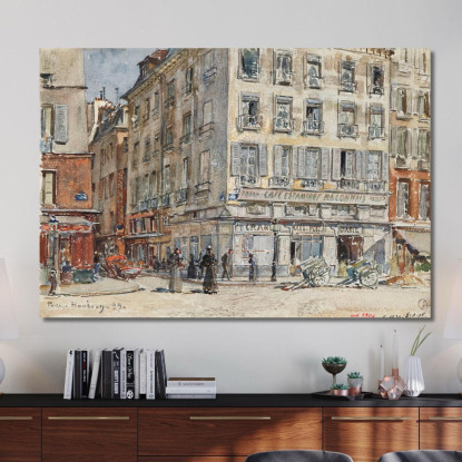 Intersezione Di Due Strade A Parigi Nel 1899 Frédéric Houbron fhb9 quadro stampato su tela