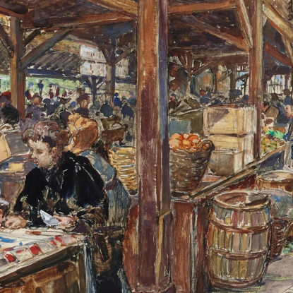 Interno Del Marché Des Enfants-Rouges 3° Arrondissement Frédéric Houbron fhb10 quadro stampato su tela