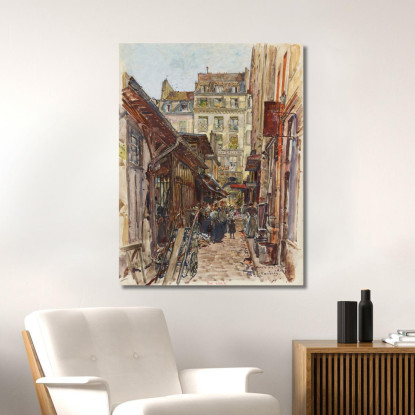 Interno Del Marché Des Enfants-Rouges Nel 1907 3° Arrondissement Frédéric Houbron fhb11 quadro stampato su tela