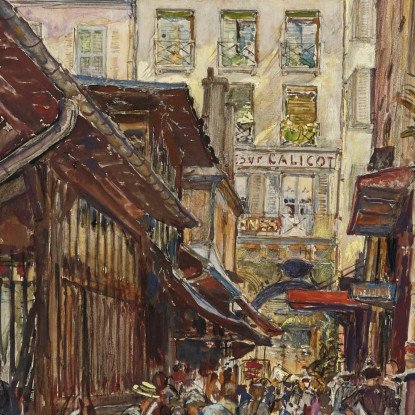 Interno Del Marché Des Enfants-Rouges Nel 1907 3° Arrondissement Frédéric Houbron fhb11 quadro stampato su tela