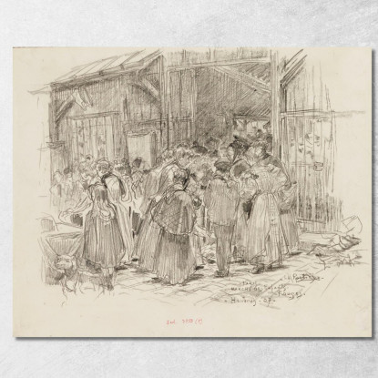 La Rostiche Marché Des Enfants-Rouges Nel 1907 3° Arrondissement Frédéric Houbron fhb14 quadro stampato su tela