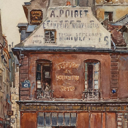 Rue Sauval Vista Da Rue Saint-Honoré Nel 1901 1° Arrondissement Frédéric Houbron fhb16 quadro stampato su tela