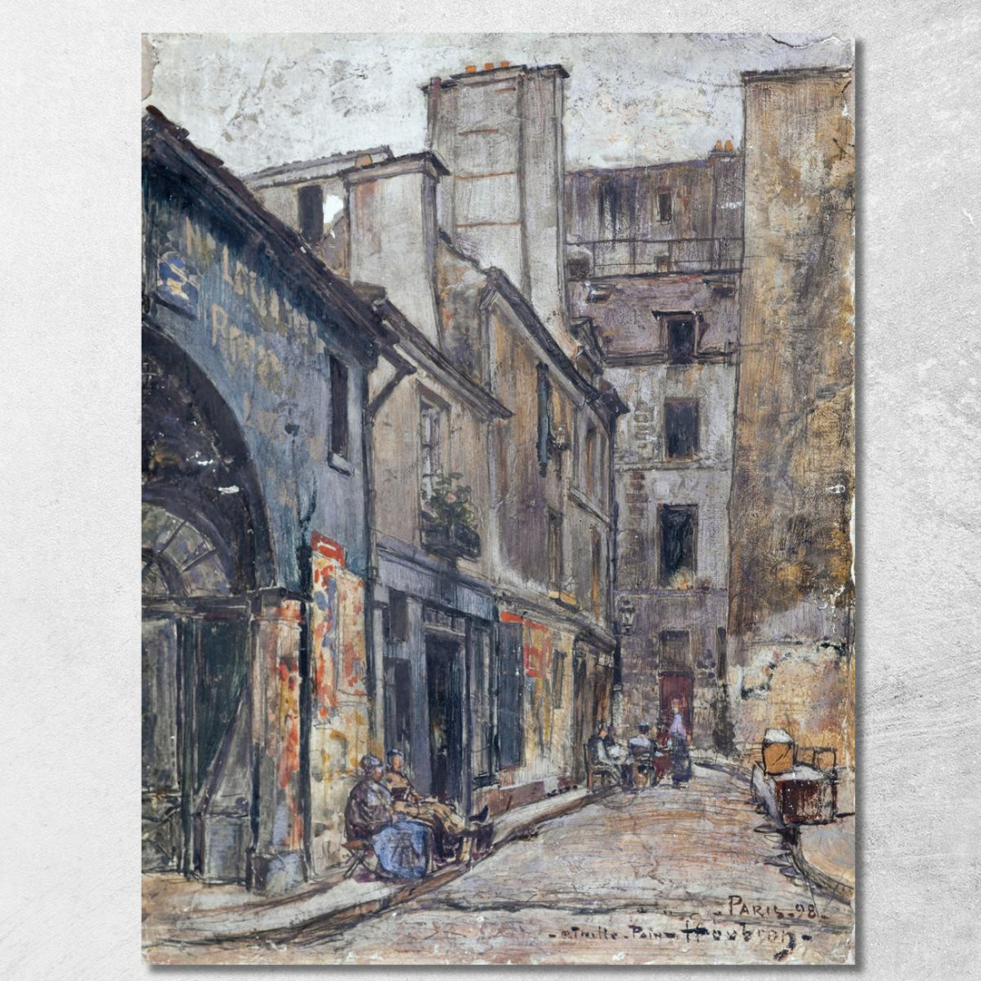 Rue Taille-Pain Frédéric Houbron fhb17 quadro stampato su tela