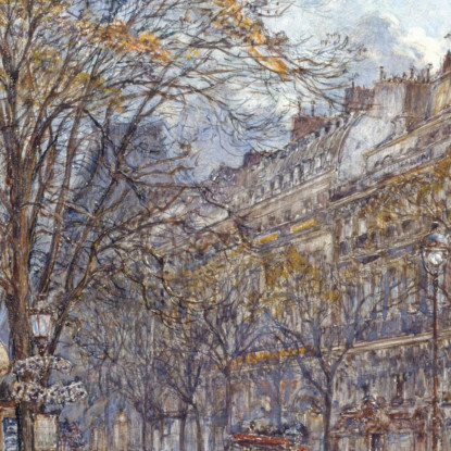 Boulevard Des Italiens Vista Mattutina Frédéric Houbron fhb20 quadro stampato su tela