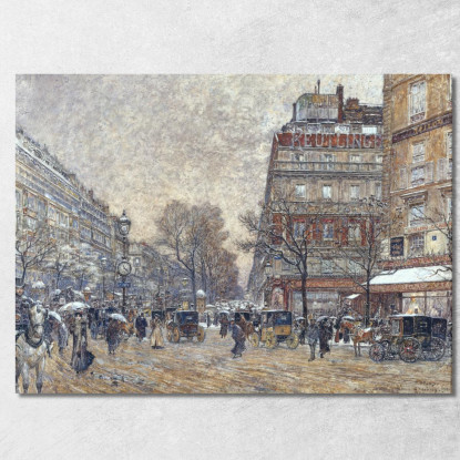 Incrocio Richelieu-Drouot Frédéric Houbron fhb21 quadro stampato su tela