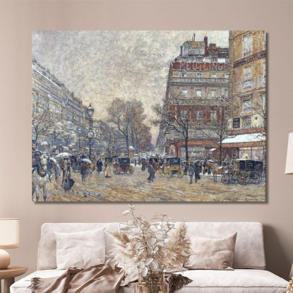 Incrocio Richelieu-Drouot Frédéric Houbron fhb21 quadro stampato su tela