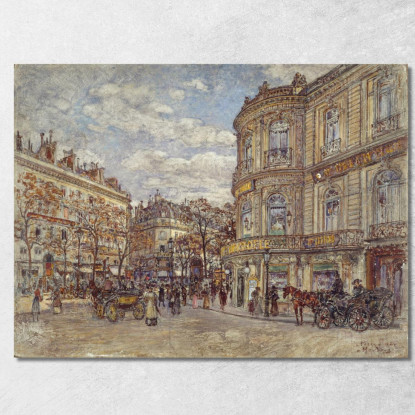 Il Padiglione Di Hannover Rue Louis-Le-Grand Frédéric Houbron fhb25 quadro stampato su tela