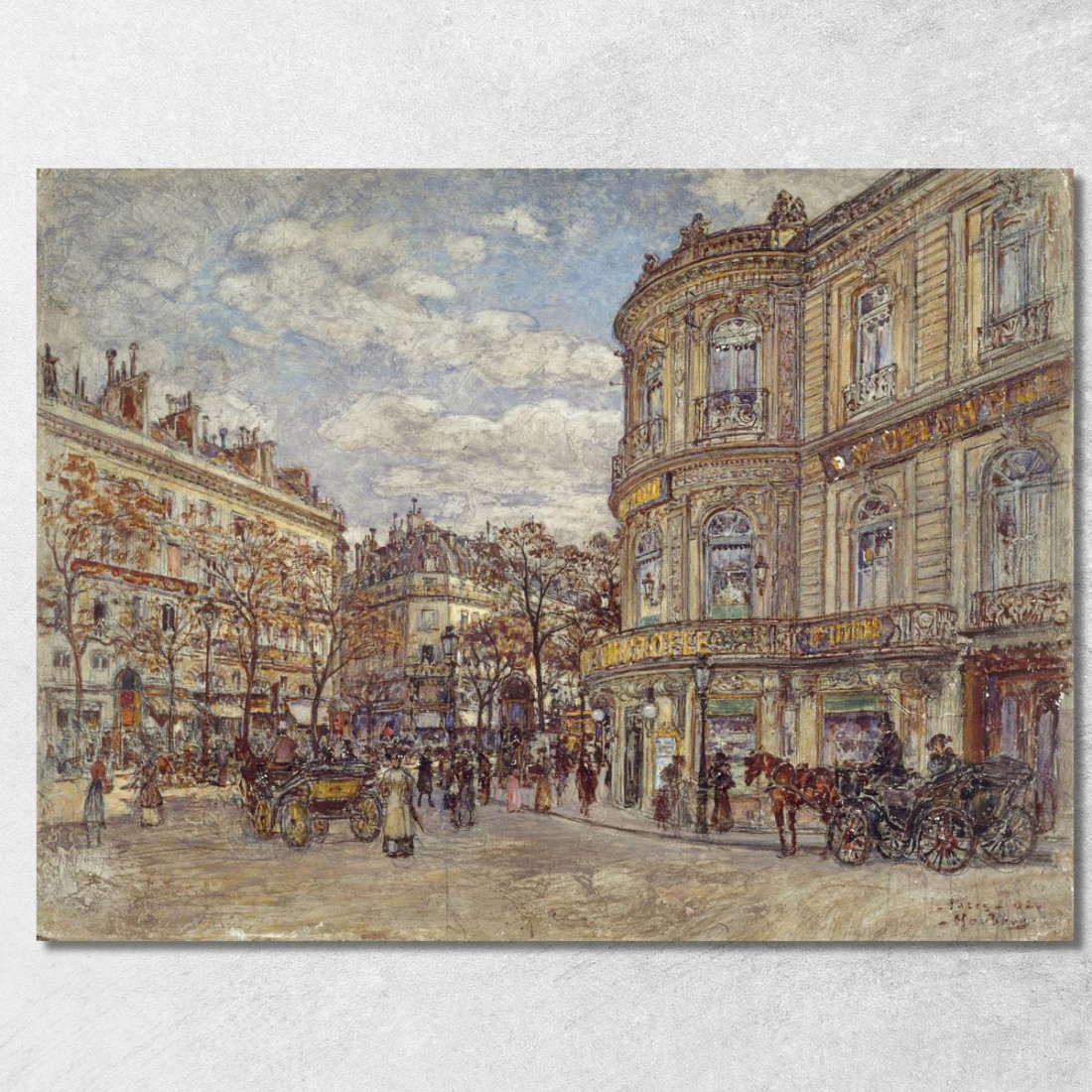 Il Padiglione Di Hannover Rue Louis-Le-Grand Frédéric Houbron fhb25 quadro stampato su tela