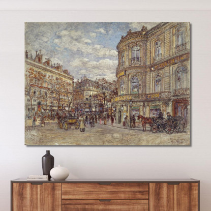 Il Padiglione Di Hannover Rue Louis-Le-Grand Frédéric Houbron fhb25 quadro stampato su tela