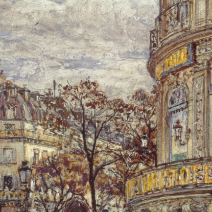 Il Padiglione Di Hannover Rue Louis-Le-Grand Frédéric Houbron fhb25 quadro stampato su tela