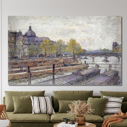 Quai Conti E Il Pont Des Arts Frédéric Houbron fhb26 quadro stampato su tela