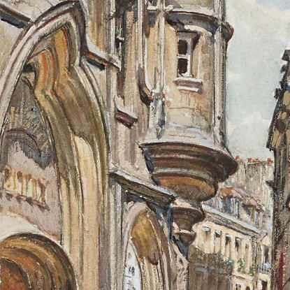 Hôtel De Sens 1 Rue Du Figuier Nel 1898 4° Arrondissement Frédéric Houbron fhb30 quadro stampato su tela