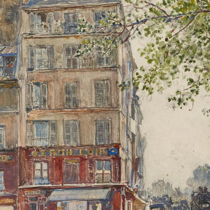 Quai Des Orfèvres Parigi 1906 Frédéric Houbron fhb32 quadro stampato su tela
