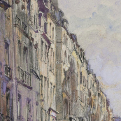 Rue De Bretagne Nel 1908 3° Arrondissement Frédéric Houbron fhb34 quadro stampato su tela