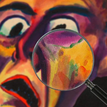 Viso Karl Wiener kwn212 quadro stampato su tela