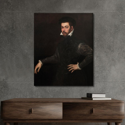 Ritratto Di Un Gentiluomo 2 Jacopo Tintoretto jtn18 quadro stampato su tela