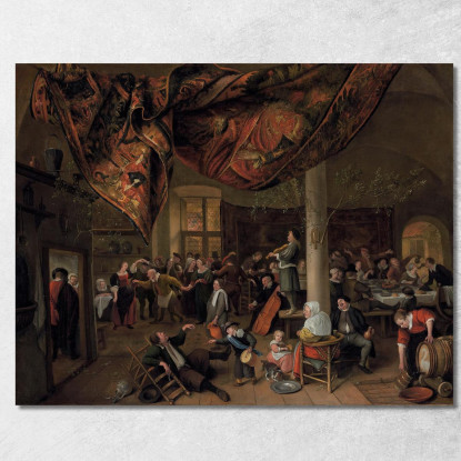 Un Matrimonio Di Villaggio Jan Steen jsn11 quadro stampato su tela