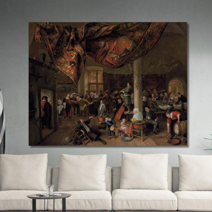 Un Matrimonio Di Villaggio Jan Steen jsn11 quadro stampato su tela