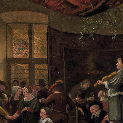 Un Matrimonio Di Villaggio Jan Steen jsn11 quadro stampato su tela