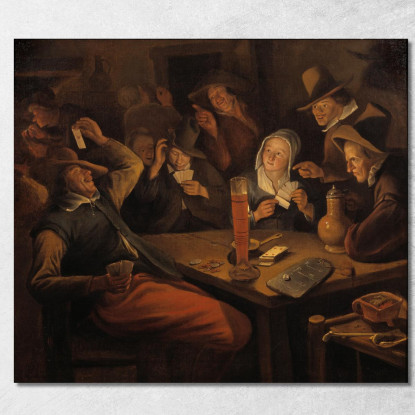 Asso Di Cuori Jan Steen jsn13 quadro stampato su tela