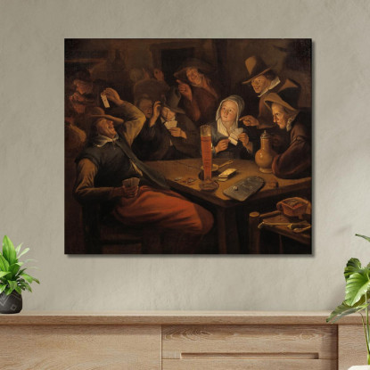 Asso Di Cuori Jan Steen jsn13 quadro stampato su tela