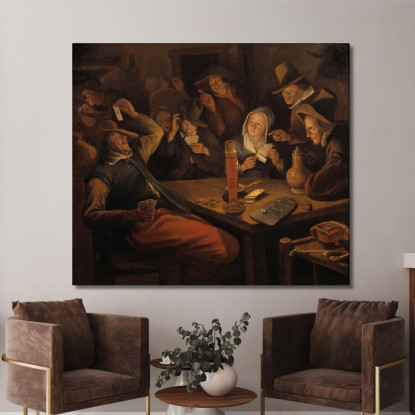 Asso Di Cuori Jan Steen jsn13 quadro stampato su tela