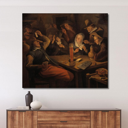 Asso Di Cuori Jan Steen jsn13 quadro stampato su tela
