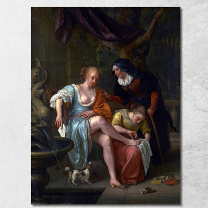 Betsabea Dopo Il Bagno Jan Steen jsn18 quadro stampato su tela