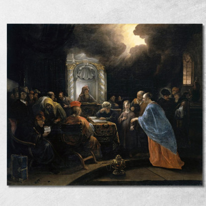 Cristo Tra I Dottori Jan Steen jsn22 quadro stampato su tela