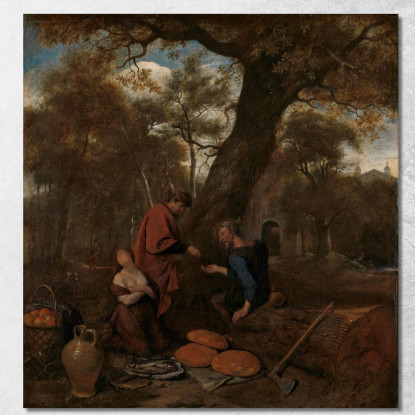 Erysichthon Vende Sua Figlia Jan Steen jsn24 quadro stampato su tela