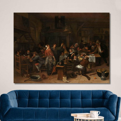 Giorno Del Principe Jan Steen jsn45 quadro stampato su tela
