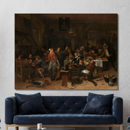 Giorno Del Principe Jan Steen jsn45 quadro stampato su tela