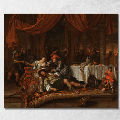 Sansone E Dalila Jan Steen jsn47 quadro stampato su tela