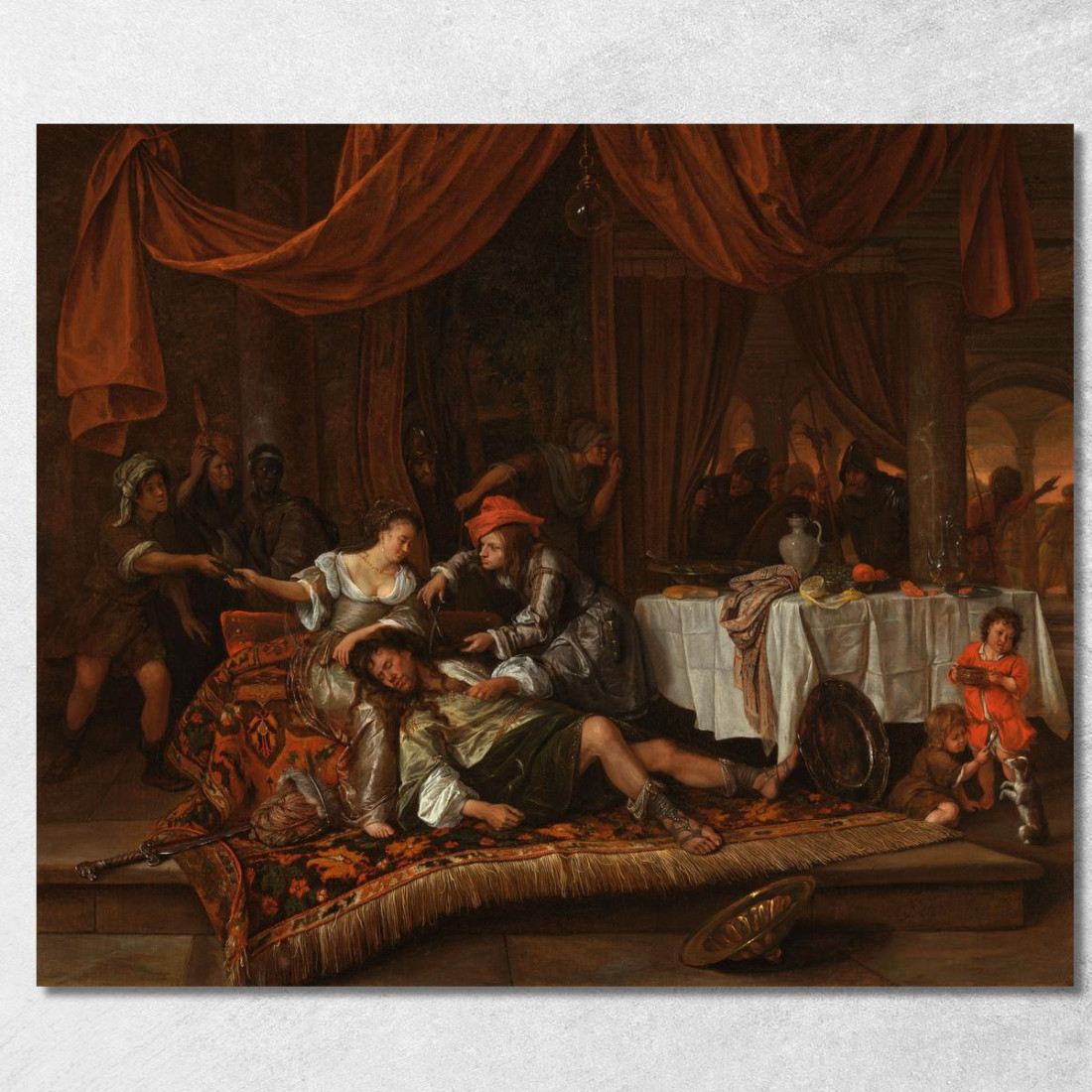 Sansone E Dalila Jan Steen jsn47 quadro stampato su tela