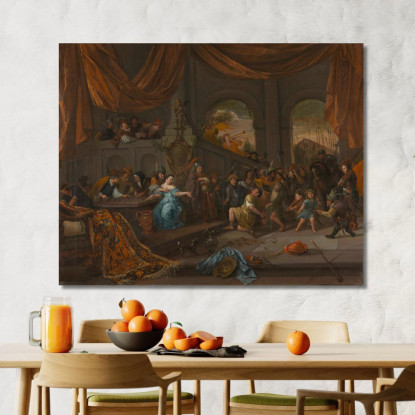 Sansone Offeso Dai Filistei Jan Steen jsn48 quadro stampato su tela