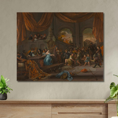 Sansone Offeso Dai Filistei Jan Steen jsn48 quadro stampato su tela