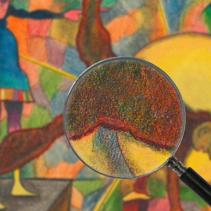 Grottesco Karl Wiener kwn224 quadro stampato su tela