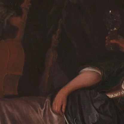 La Coppia Ubriaca Jan Steen jsn61 quadro stampato su tela