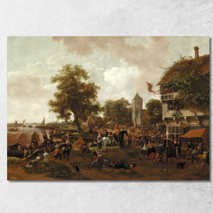 La Fiera Di Oegstgeest Jan Steen jsn62 quadro stampato su tela