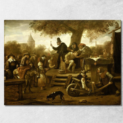 Il Ciarlatano Jan Steen jsn75 quadro stampato su tela