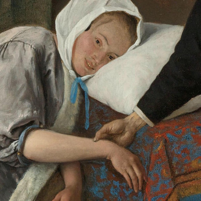 La Donna Malata Jan Steen jsn77 quadro stampato su tela