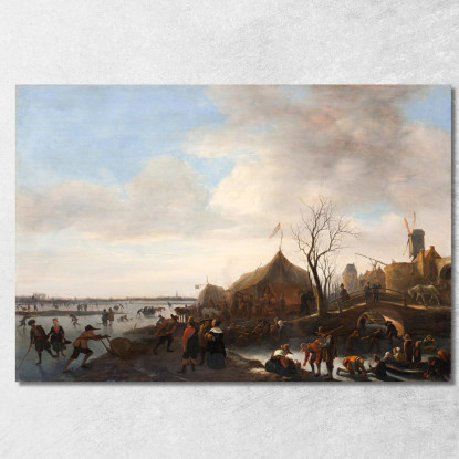 Scena Invernale Jan Steen jsn85 quadro stampato su tela