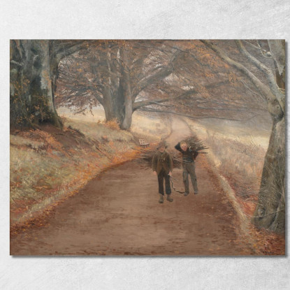 Sentiero Pedonale Vicino A Herlufsholm Zelanda Laurits Andersen Ring lar15 quadro stampato su tela