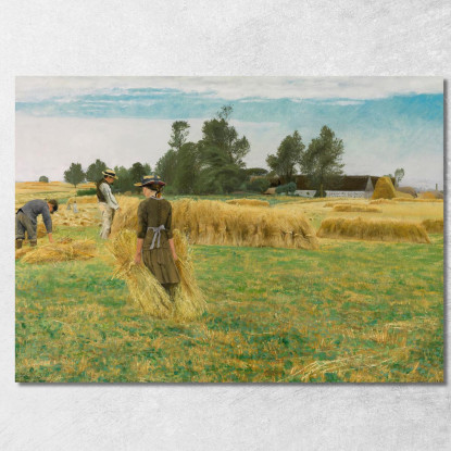 Tempo Di Raccolto A Ladby Laurits Andersen Ring lar16 quadro stampato su tela