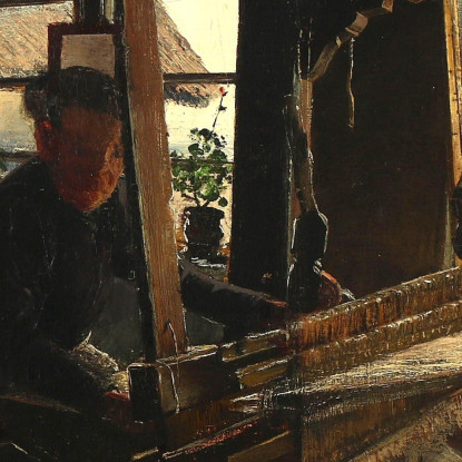 Interno Da Hanehoved Huse Villaggio Di Pescatori Nella Parrocchia Di Melby Laurits Andersen Ring lar20 quadro stampato su tela