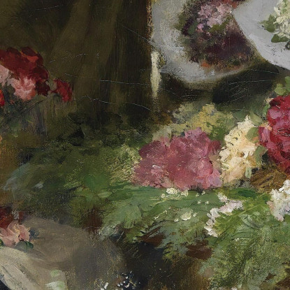 Una Fioraia Che Prepara I Suoi Bouquet Victor Gabriel Gilbert vgg1 quadro stampato su tela