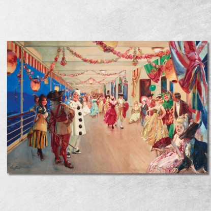 Un Ballo In Maschera Su Una Nave Victor Gabriel Gilbert vgg3 quadro stampato su tela