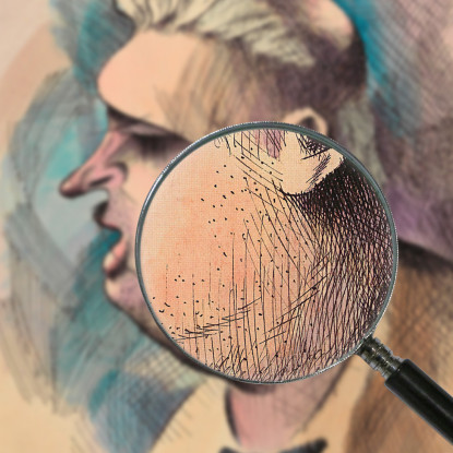 Il Signor Von Slimy Karl Wiener kwn235 quadro stampato su tela